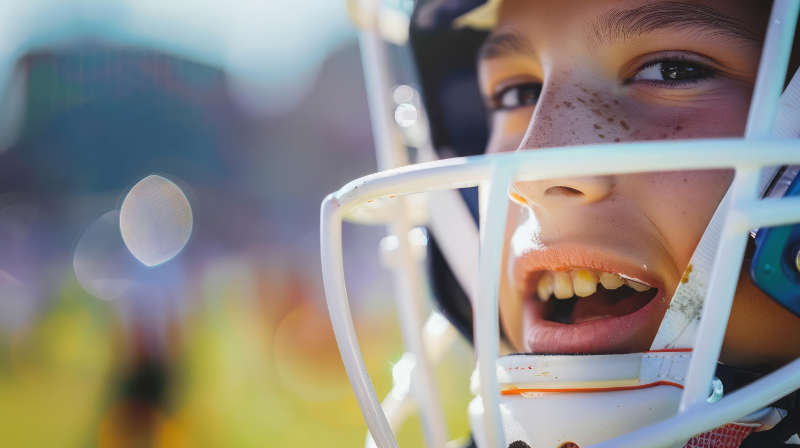 成長期の子どもは、活動的で外傷を負いやすいことを説明するイメージ