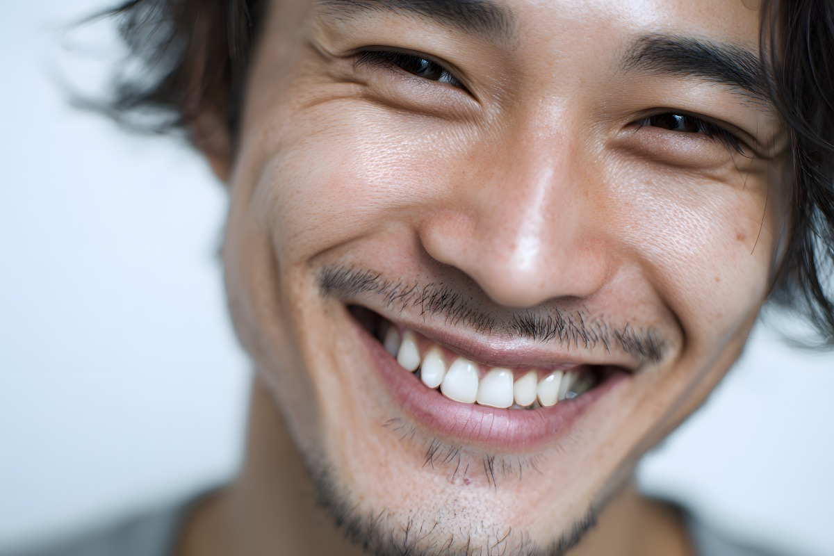 審美歯科治療によって綺麗になった前歯