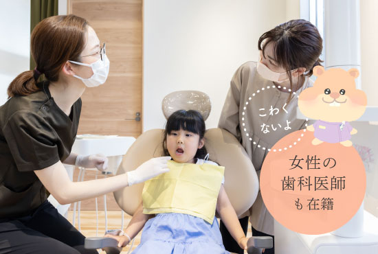 女性の歯科医師も在籍